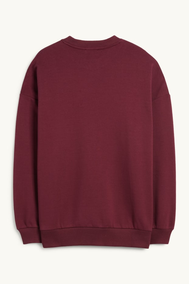 Femei - Bluză de molton - vișiniu