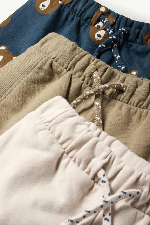 Bébés garçons - Lot de 3 - oursons - pantalons de jogging bébé - beige