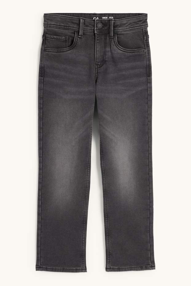 Enfants garçons - Jean de coupe droite - jean chaud - jog denim - jean gris
