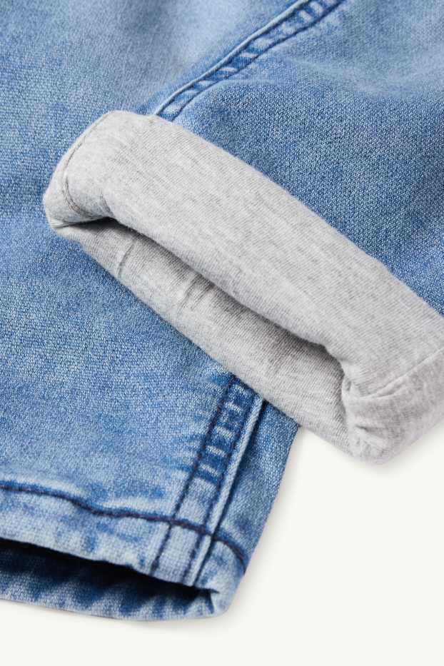 Kinderen: jongens - Straight jeans - thermojeans - jog denim - LYCRA® - jeanslichtblauw