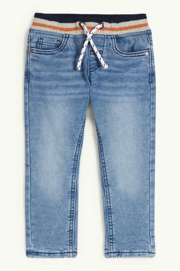 Kinderen: jongens - Straight jeans - thermojeans - jog denim - LYCRA® - jeanslichtblauw