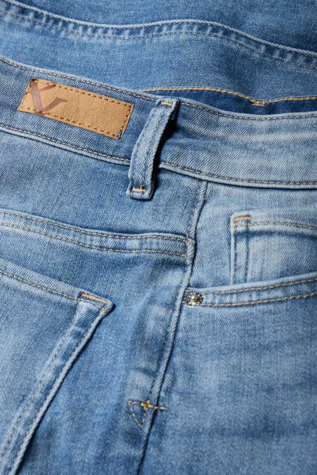 Damen - Flared Jeans - High Waist - helljeansblau