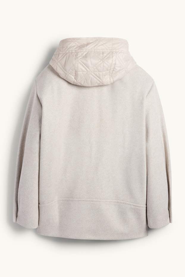 Femmes - Veste avec capuche - beige clair