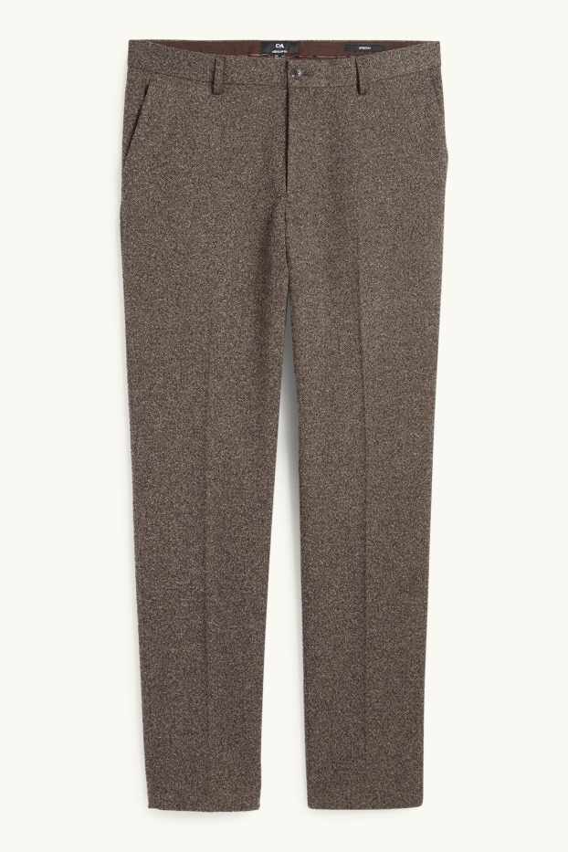 Home - Americana combinable - regular fit - elàstica - texturada - marró