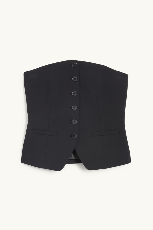 Damen - Business-Weste - Body Fit  - schwarz