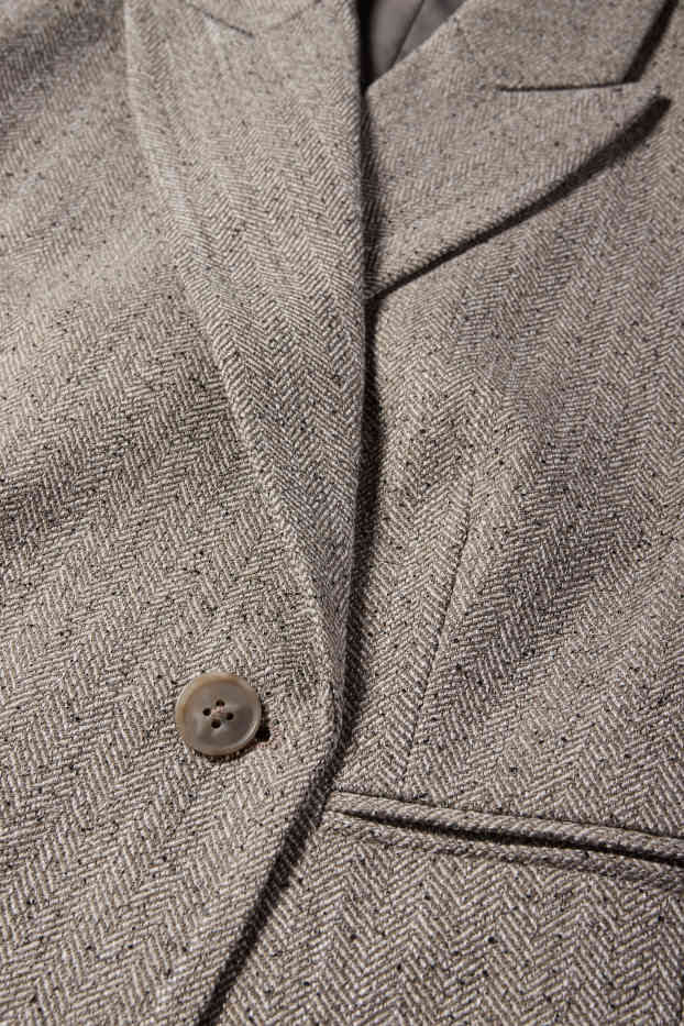 Femei - Vestă office - regular fit - structurată - gri melanj