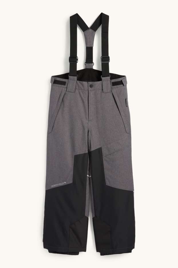 Children Boys - Ski pants - waterproof - dark gray