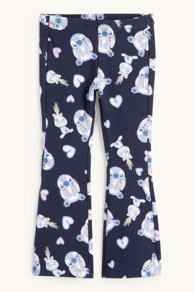 Kinder Mädchen - Lilo & Stich - Flared Thermoleggings - dunkelblau