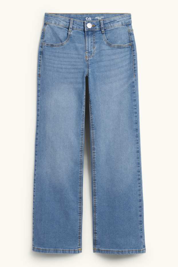 Children Girls - Wide leg jeans - denim-light blue