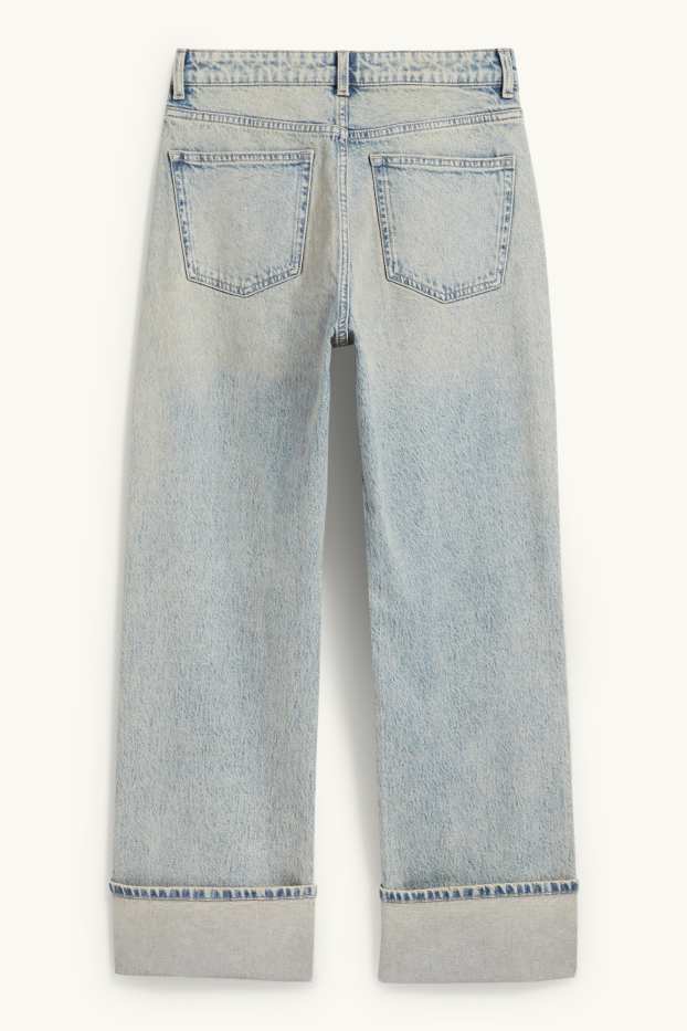 Dámské - Baggy jeans - mid waist - džíny - světle modré