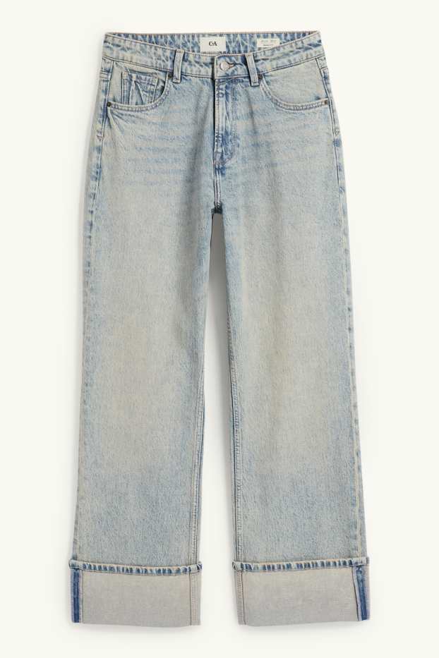 Dámské - Baggy jeans - mid waist - džíny - světle modré