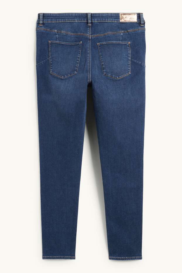 Femei - Skinny jeans - talie medie - jeans modelatori - LYCRA® - denim-albastru închis