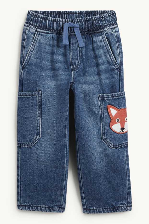 Kinder Jungen - Fuchs - Relaxed Jeans - Thermojeans - jeansblau