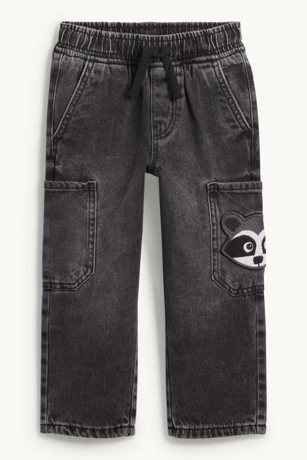 Copii - Băieți - Raton - relaxed jeans - jeans termoizolanți - denim-gri închis