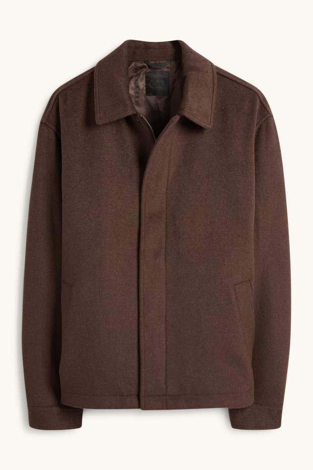 Hommes - Veste - rembourrée - marron foncé