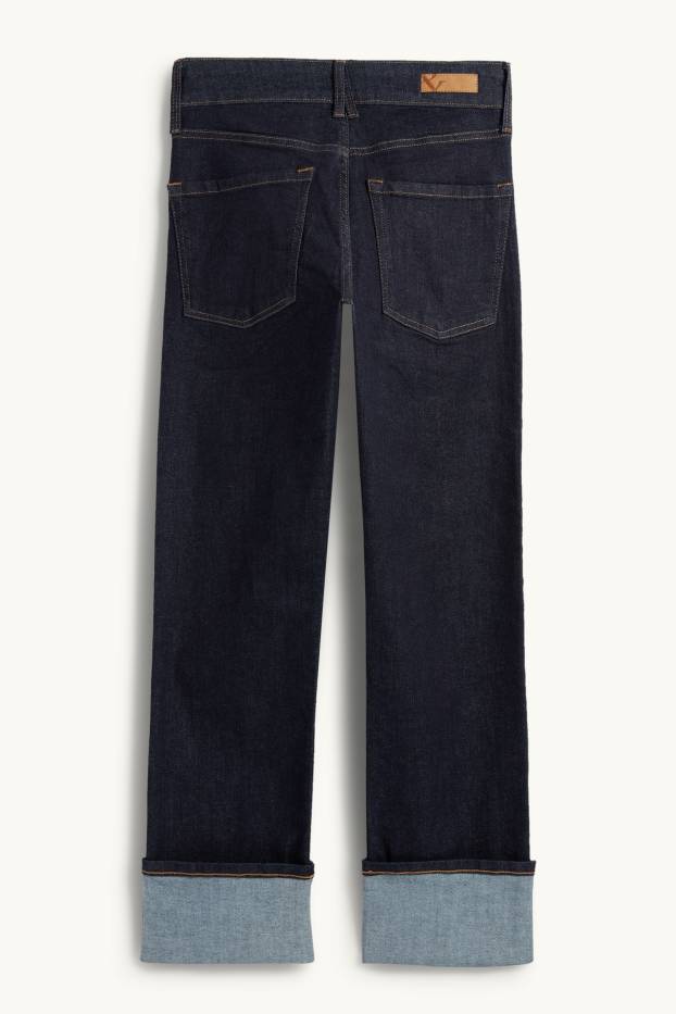 Damen - Straight Jeans - Mid Waist - LYCRA® - dunkeljeansblau