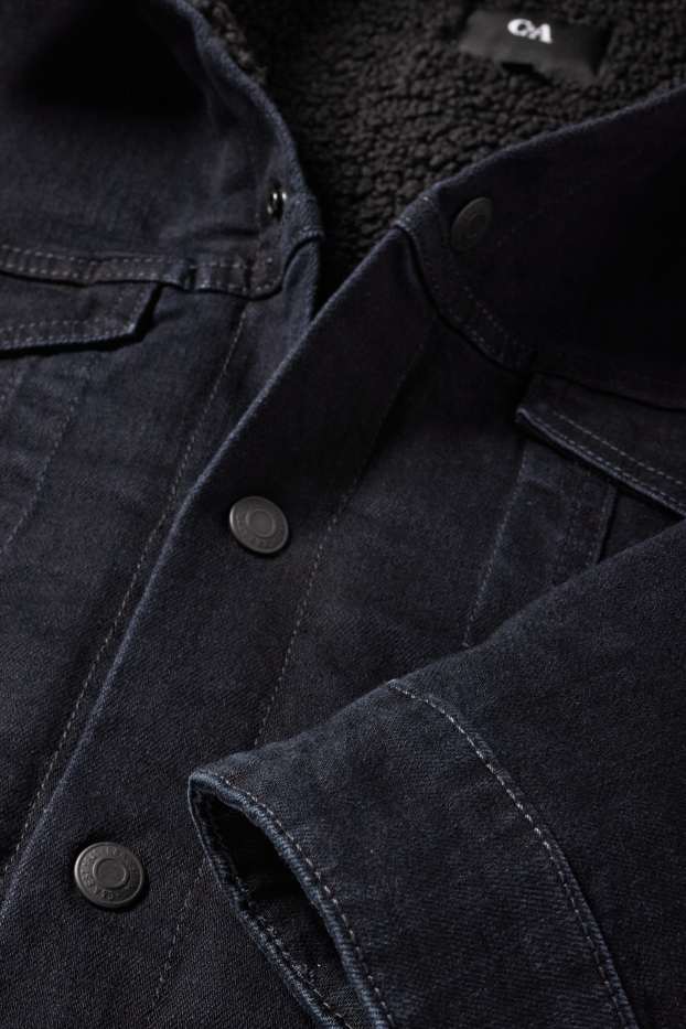 Pánské - Džínová bunda - tmavomodrá