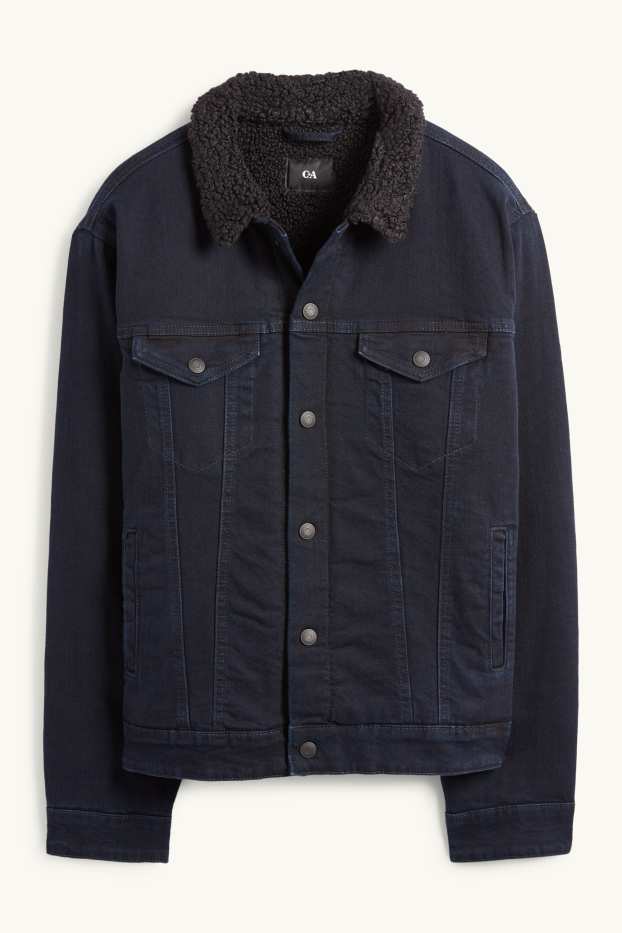 Pánské - Džínová bunda - tmavomodrá