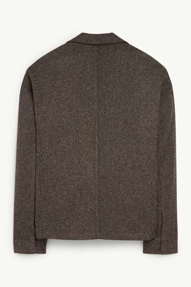 Heren - Colbert uit het combi-systeem - regular fit - stretch - met structuur - bruin