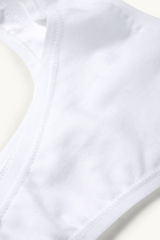 Femmes - Lot de 3 - strings - blanc