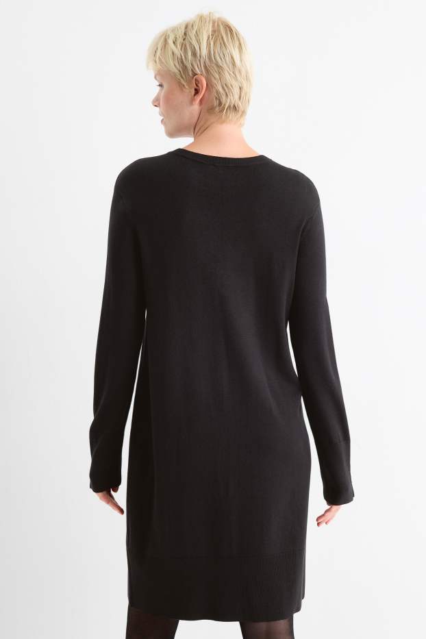 Femmes - Robe en maille - noir