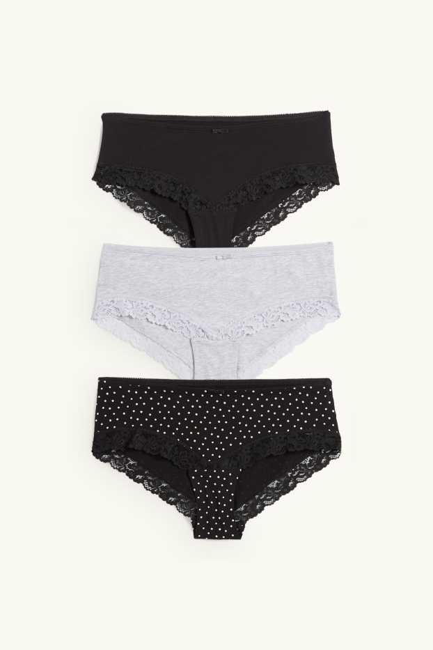 Dona - Paquet de 3 - calces - negre