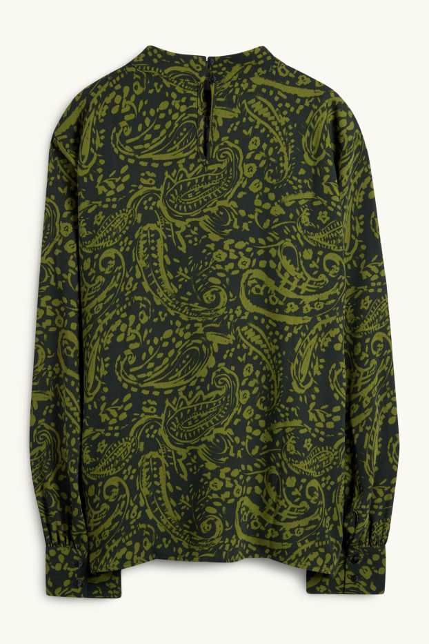 Dámské - Halenka - se vzorem - tmavozelená