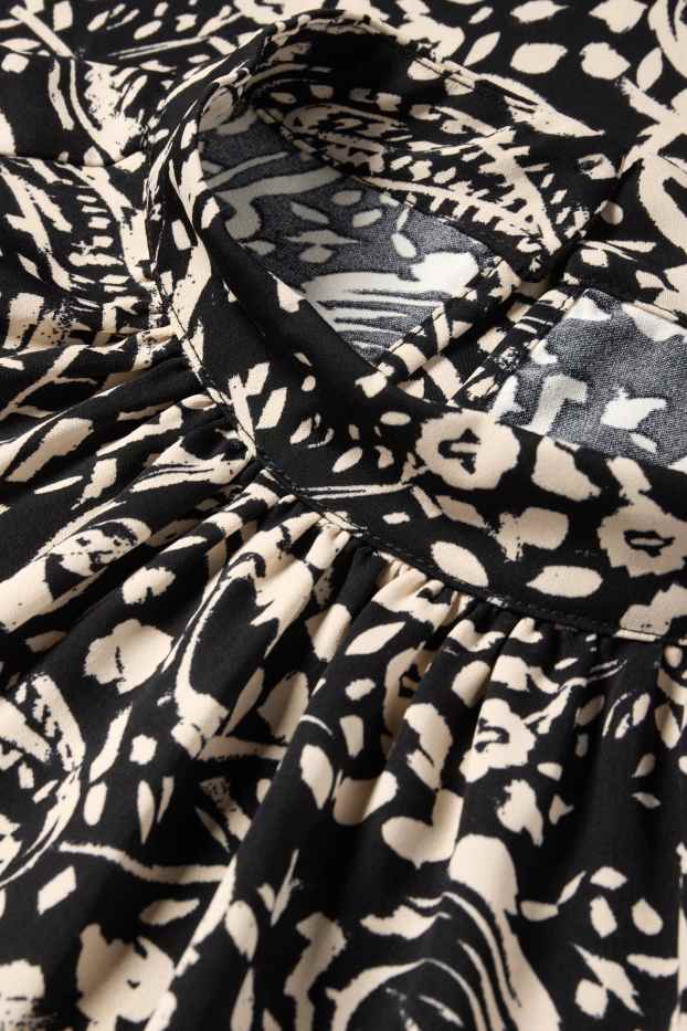 Femmes - Chemisier - à motif - noir / beige