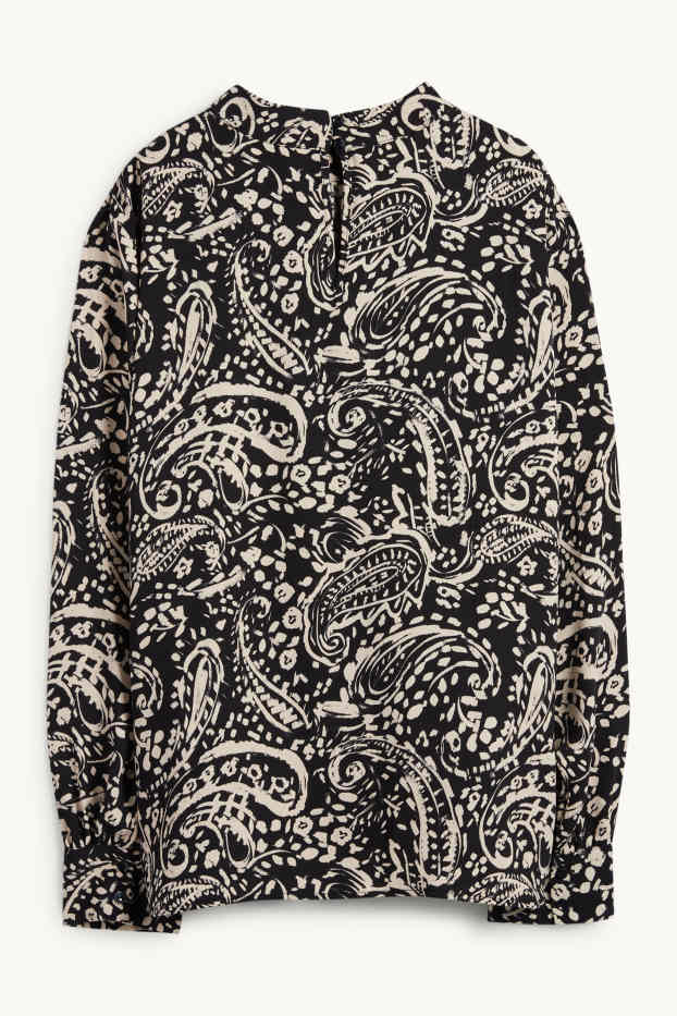 Femmes - Chemisier - à motif - noir / beige