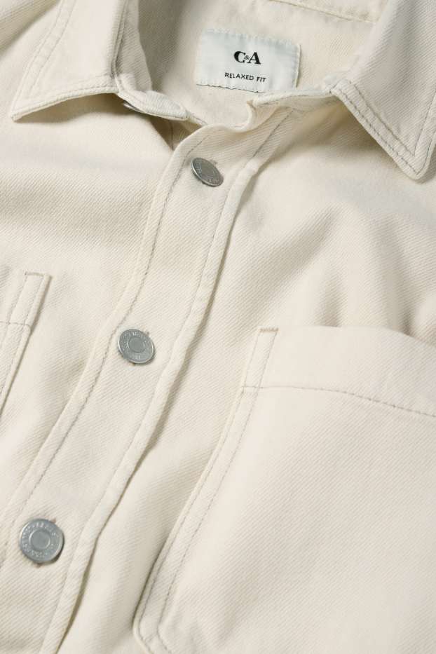 Herren - Jeanshemd - Relaxed Fit - Kent - cremeweiß