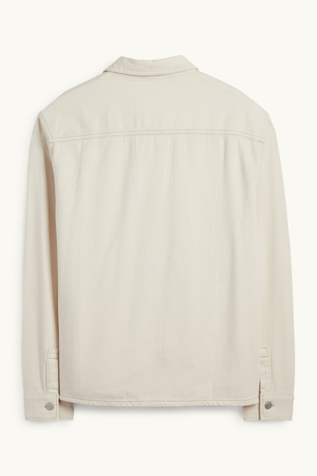 Herren - Jeanshemd - Relaxed Fit - Kent - cremeweiß