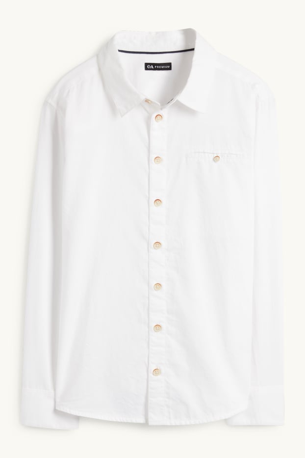 Kinder Jungen - Hemd - weiss