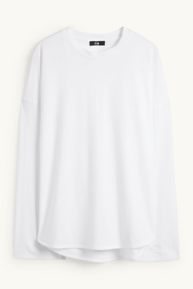 Femei - Tricou cu mânecă lungă  - alb