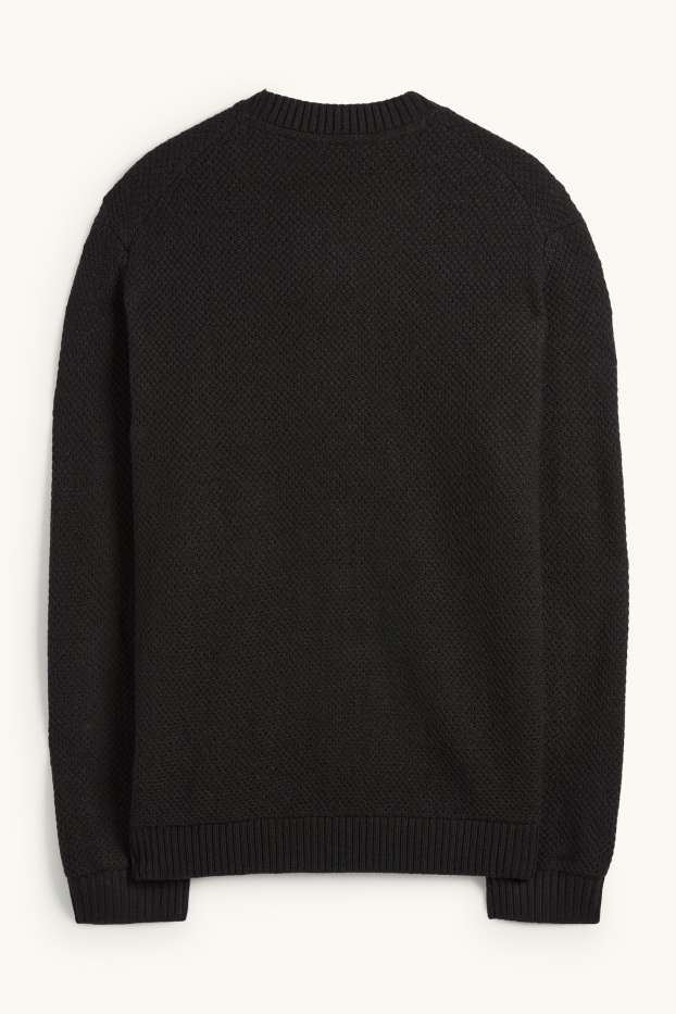 Uomo - Maglione - tramato - nero