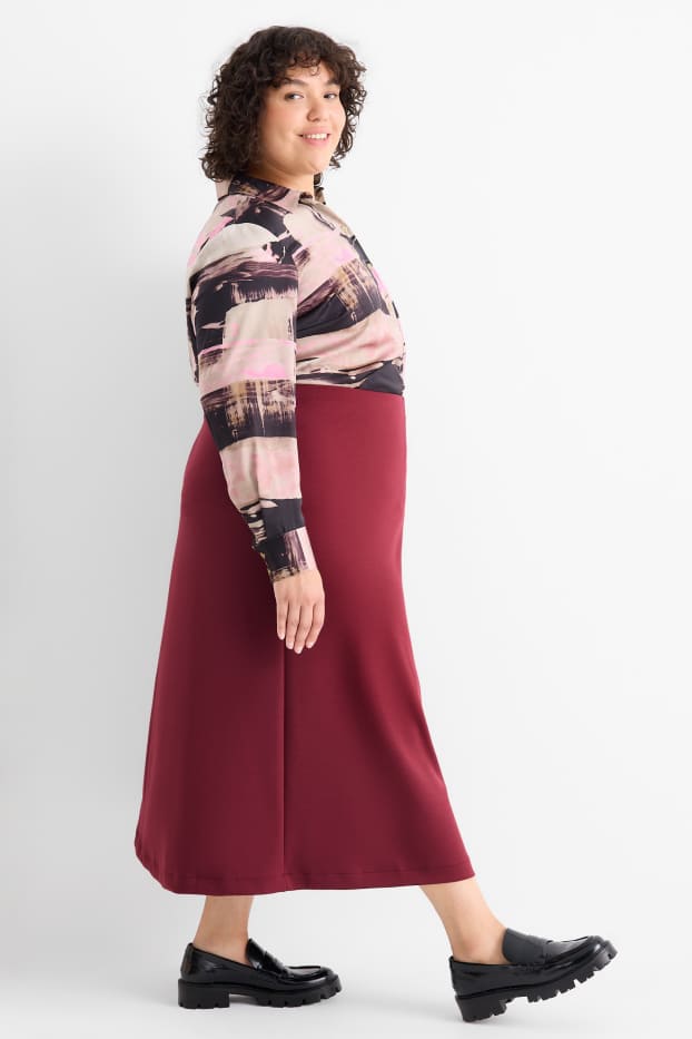 Damen - Feinstrick-Rock - bordeaux