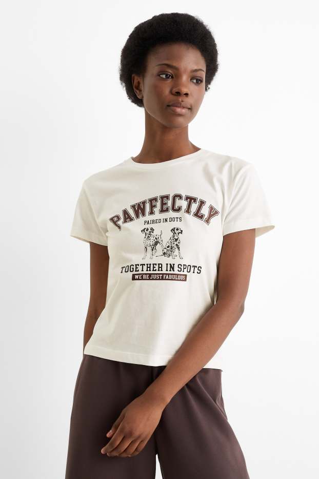 Dámské - Tričko - oversized - bílá