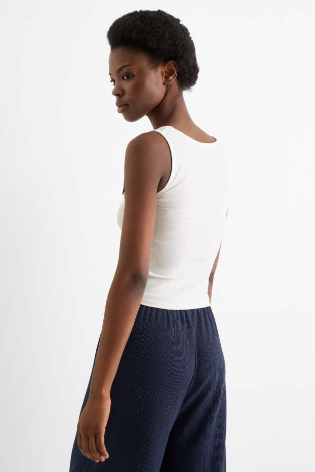 Damen - Crop Top - weiß