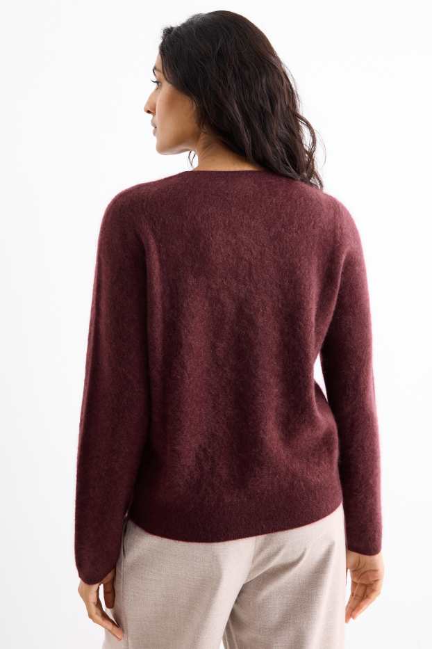 Damen - Kaschmir-Pullover - bordeaux