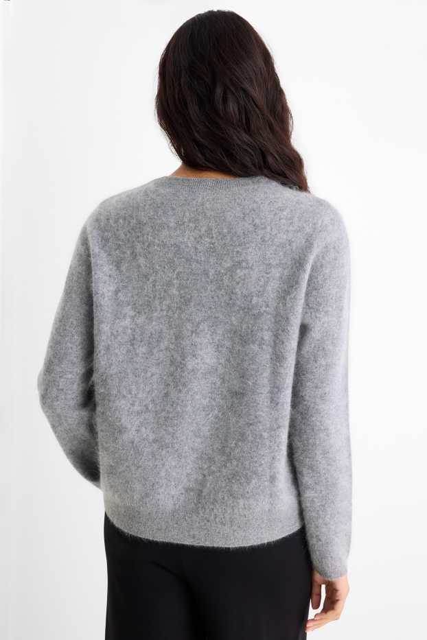 Damen - Kaschmir-Pullover - grau