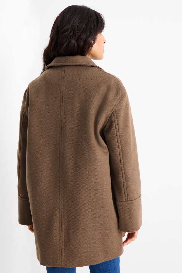 Femmes - Manteau en maille - marron