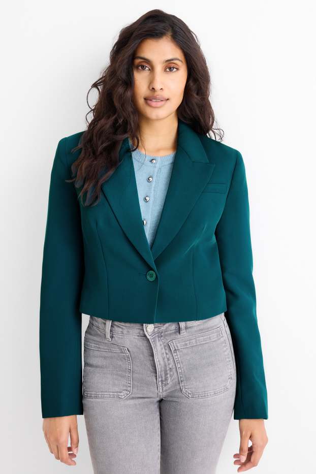 Dona - Blazer crop - regular fit - petroli