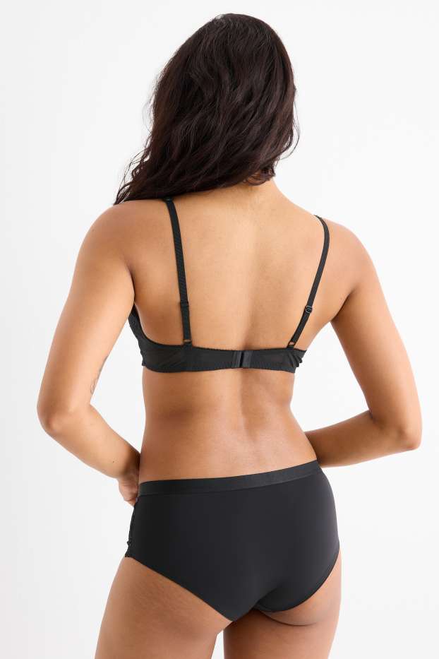 Femmes - Soutien-gorge avec armatures - PLUNGE - ampliforme - noir