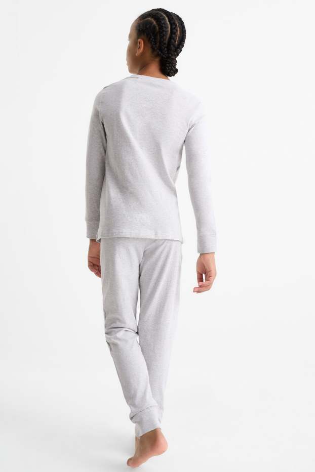 Enfants garçons - Jeux vidéo - pyjama - 2 pièces - gris clair chiné
