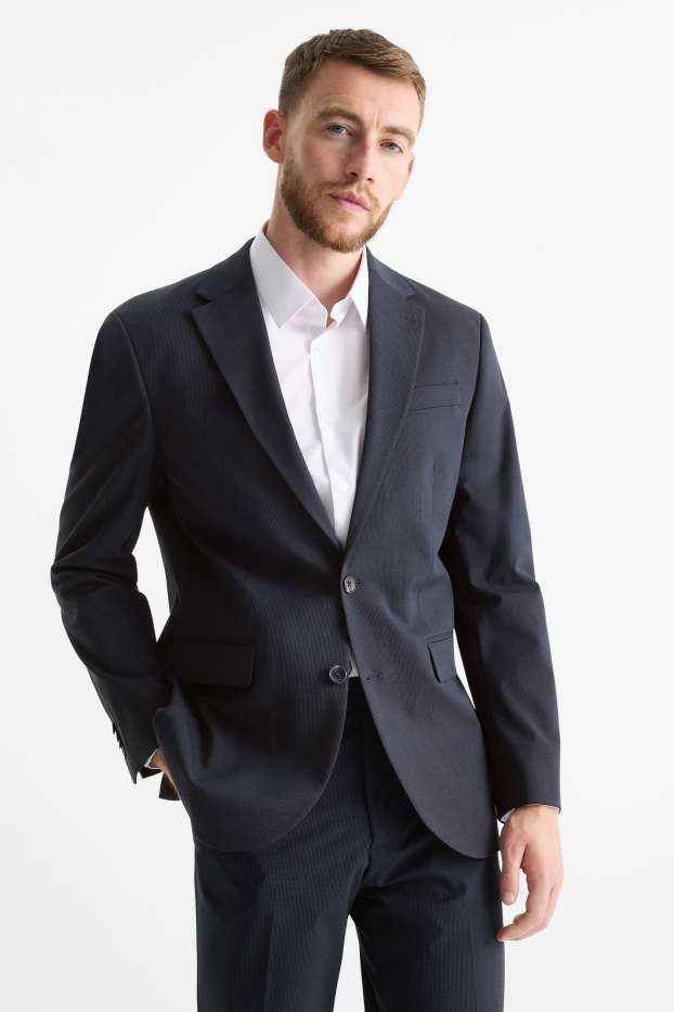 Home - Americana combinable - regular fit - Flex - LYCRA® - Mix & Match - blau fosc