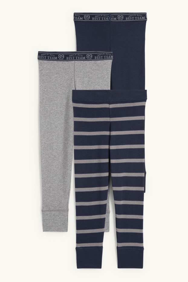 Nen - Paquet de 3 - pantalons llargs interiors - blau fosc