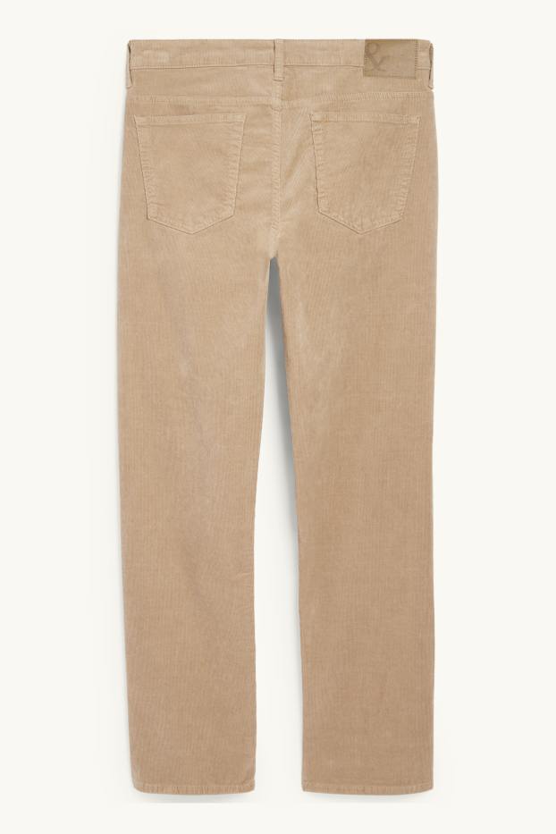 Heren - Corduroy broek - regular fit - taupe