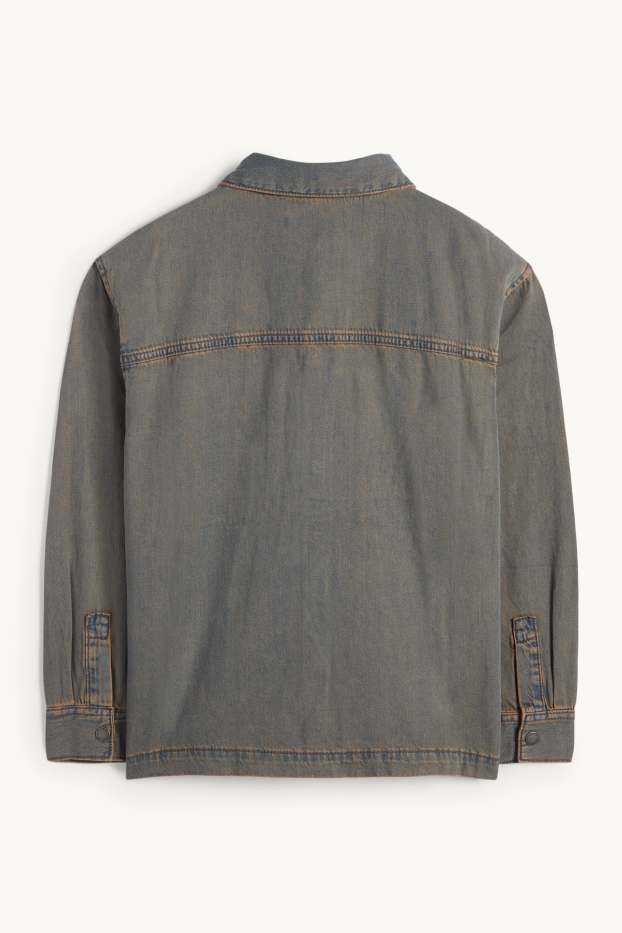 Copii - Băieți - Cămașă din denim - denim-gri