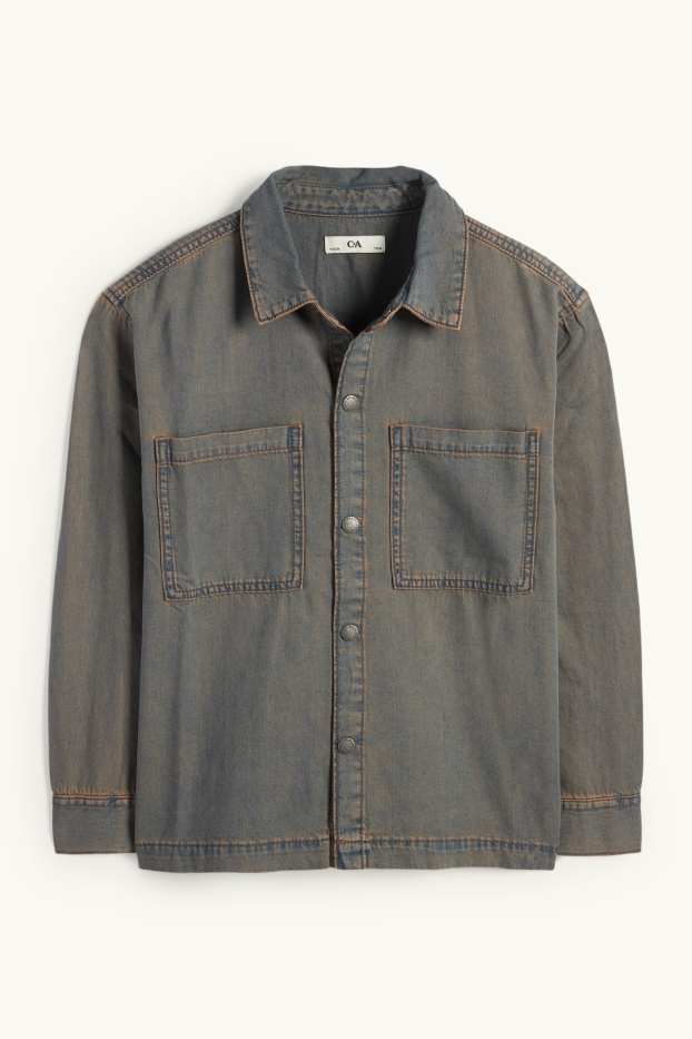 Copii - Băieți - Cămașă din denim - denim-gri