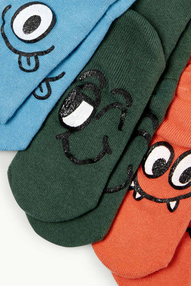 Nen - Paquet de 3 - ganyotes - mitjons càlids antilliscants - blau