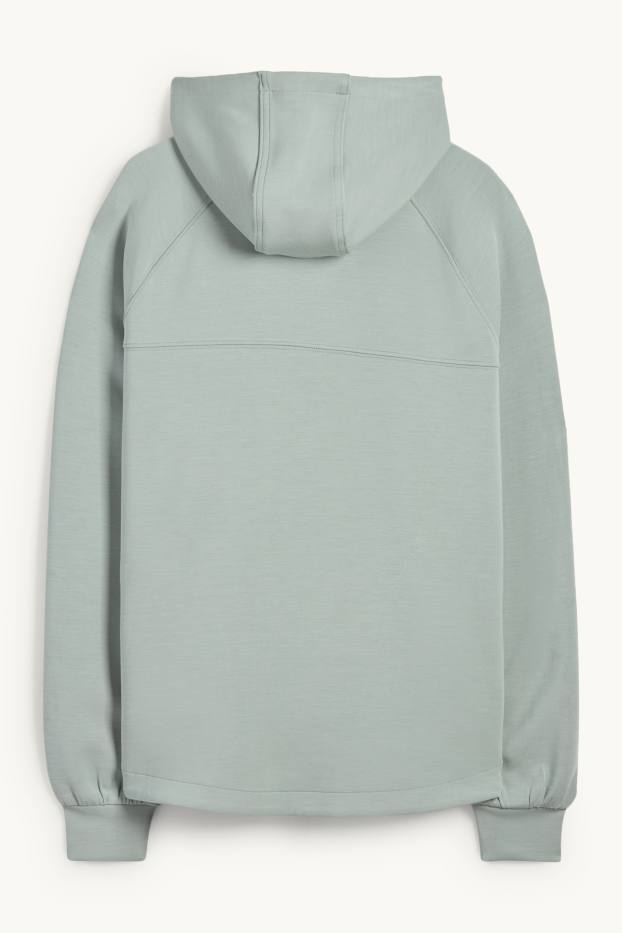 Donna - Felpa con cappuccio sportiva - yoga - verde chiaro